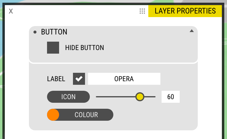 Layer Properties, Button tab