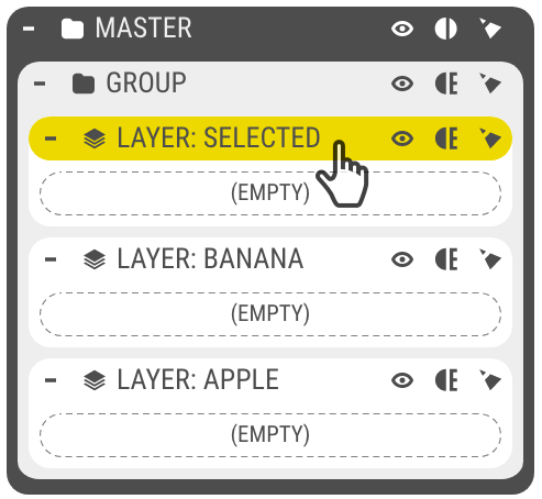 OM: Selected layer