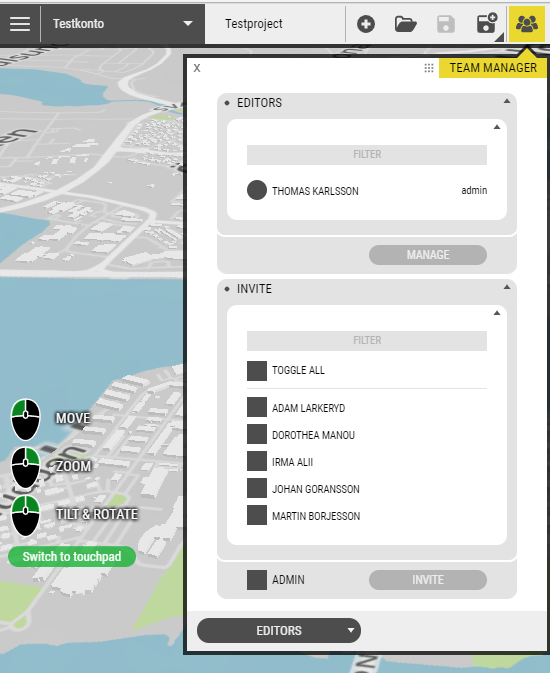 Team Manager – OpenCities Planner Guide